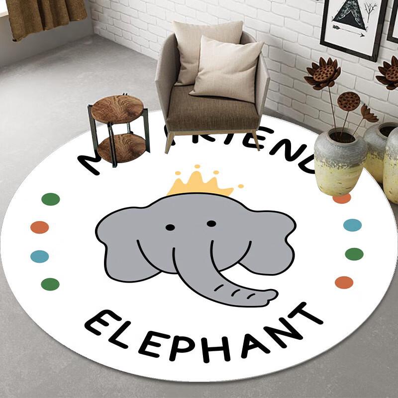 Lehao Qianqiu Cartoon Imitation Cashmere Round Rug
