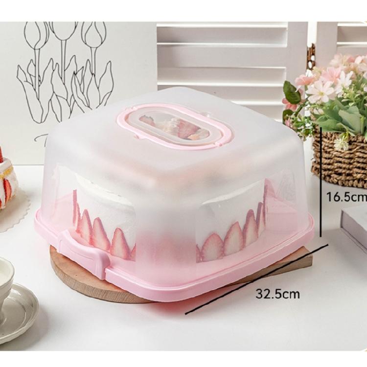 Plastic Food Storage Box For Cakes Cookie Snacks Portable Design Dessert Container Clear Lid Home Outdoor Use