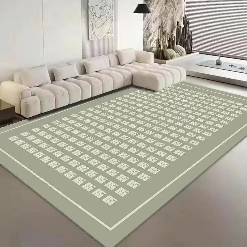Modern Classic Lattice Carpet Home Decoration Living Room Large Area Bedroom Carpet Non-slip Fluffy Soft Rugs Washroom Floor Mat