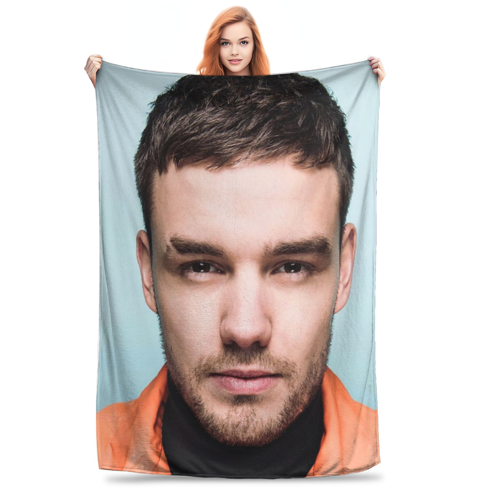 Exquisite Fashion Items Unisex Coral Flannel Throw Blanket Liam Payne Warm Plush Blankets Soft Bedspread For Bed Living Room Home Picnic Sofa