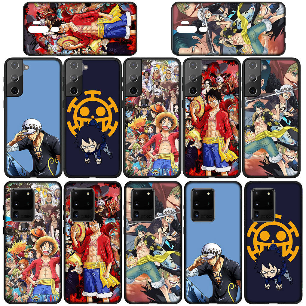 For Samsung Galaxy S25 S24 S23 iPhone 17 16 15 Xiaomi Redmi Note 14 13 12 Plus Pro Max XR Phone Case Luffy One Piece Trafalgar Law OPPO Huawei Cover