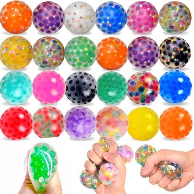 2Pc/Bag Squeeze Vent Ball Soft Rubber Pinch Colorful Grape Ball Toy Stress Relief Party Favors Kids Birthday Party Supplies Gift