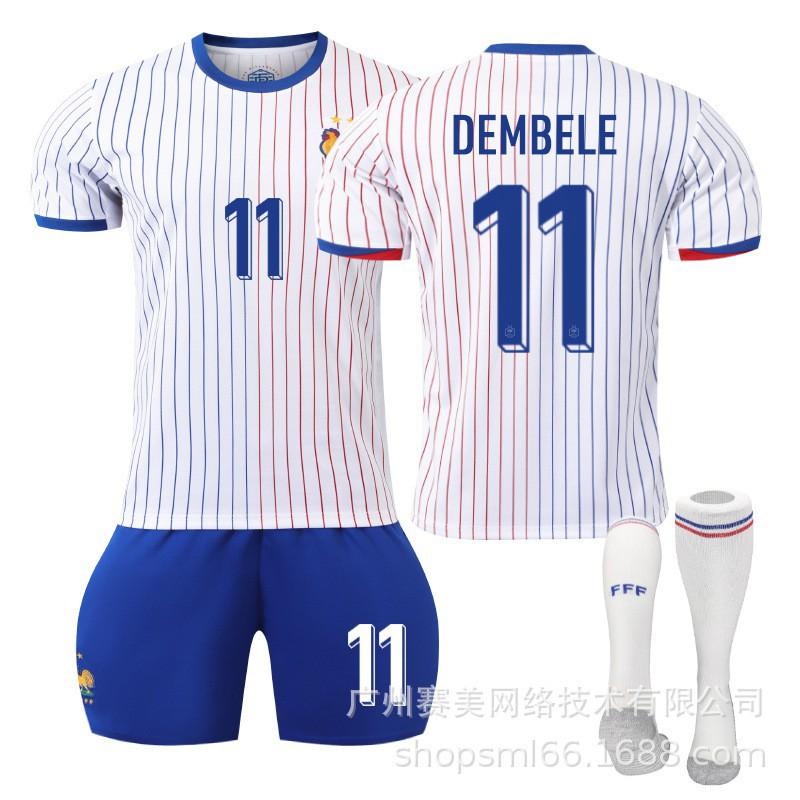 Europacup Uit Nr. 10 Mbappe 8 Meni 7 Grizmangiru Voetbalshirt Set