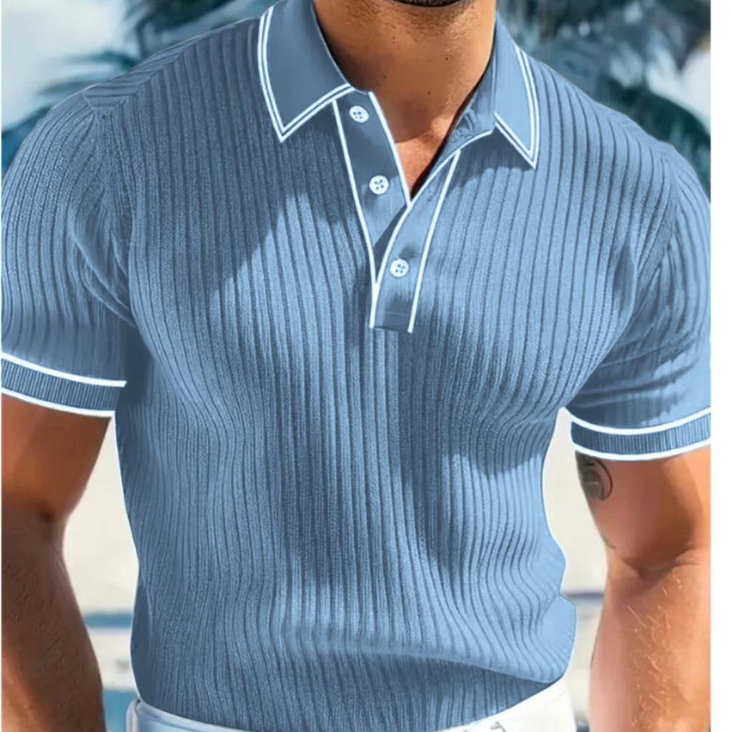 Summer new men's POLO short-sleeved casual simple versatile polo shirt