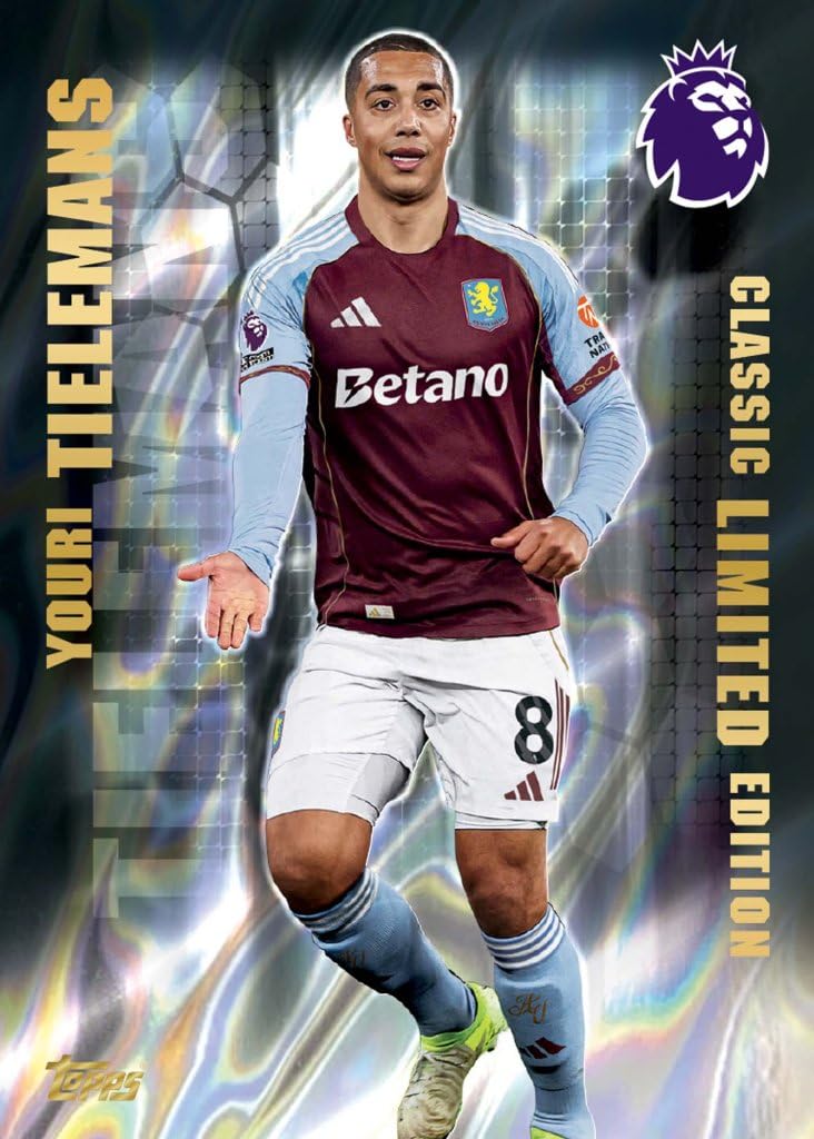 Topps Premier League Starter Pack Includes 10 new trading a a checklist 1 Gold Lion 2025/26 cards, binder, + card.