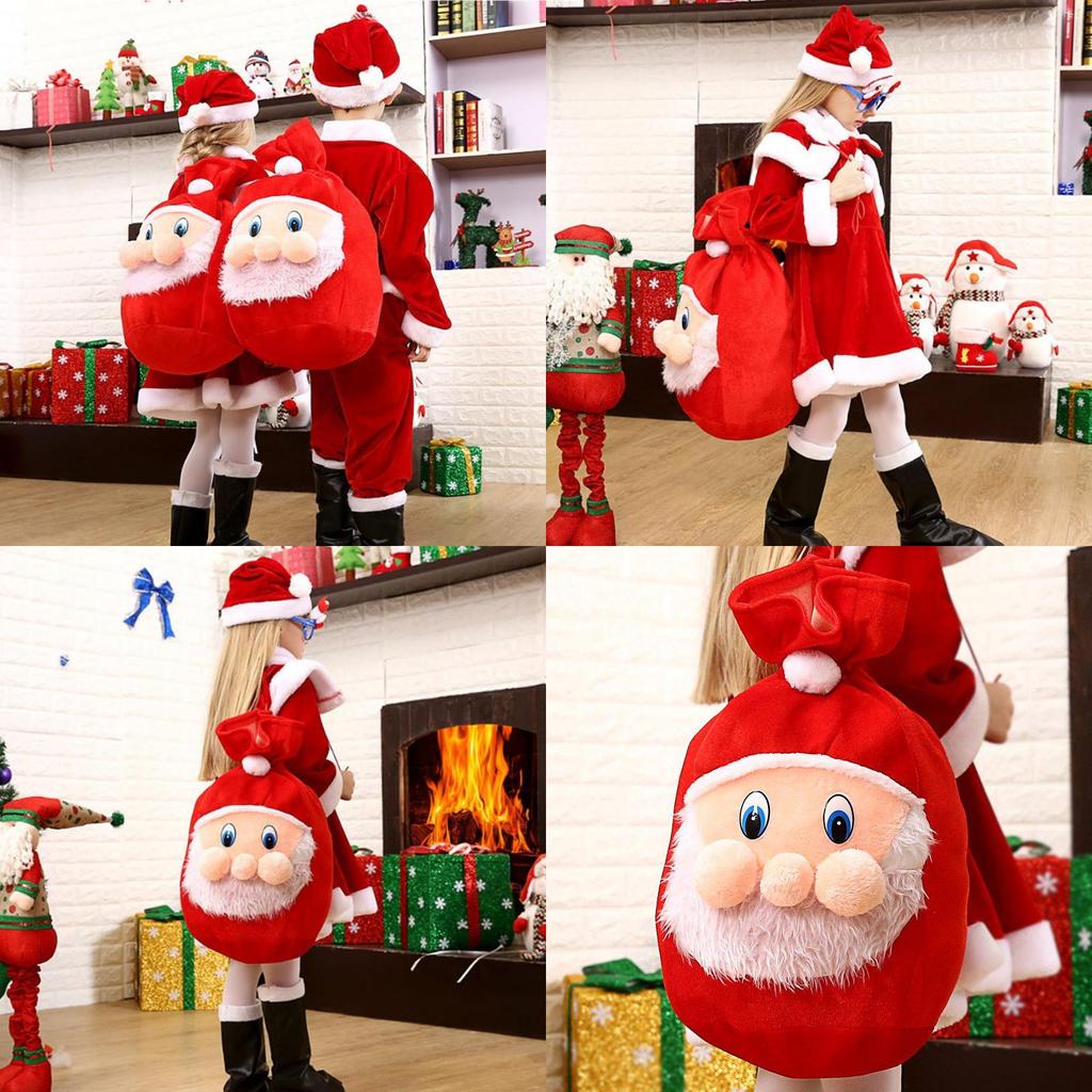 Kids Xmas Outfit Boys Girls Santa Claus Cosplay Costume Christmas Clothes