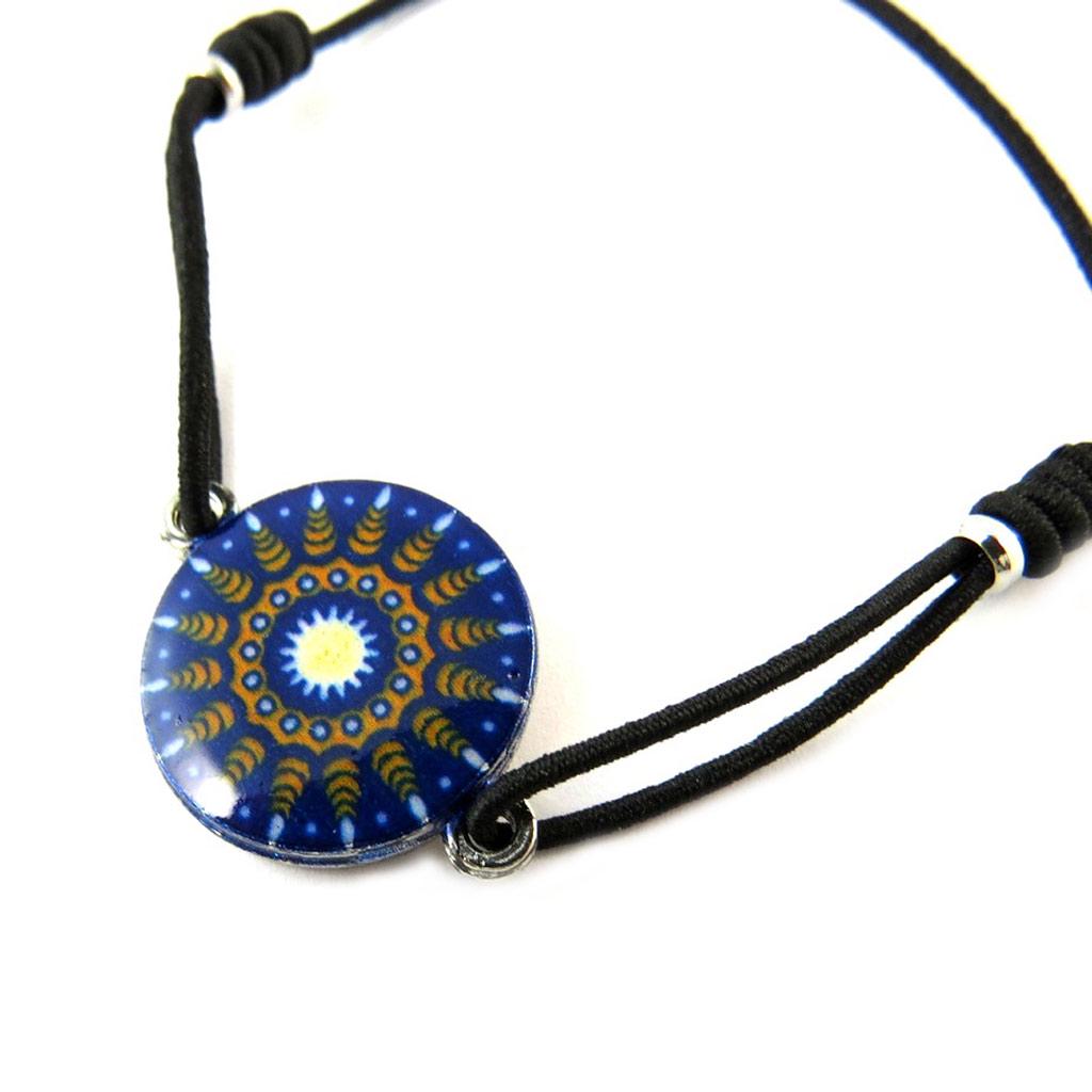 Les Trésors De Lily [N7336] - Modeschmuckarmband 'Kilimanjaro' marineblau