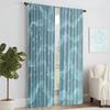 2 st, mångsidiga transparenta gardiner i polyester för heminredning Blå för användning i sovrum och vardagsrum