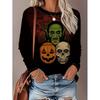 Womens Long Sleeve Crew Neck T-Shirt With 3D Flamingo Print Soft Milk Silk Fabric Loose Fit Casual 2025