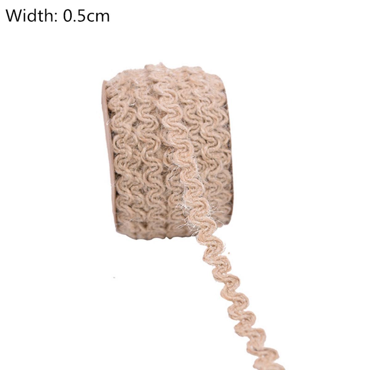 

Украшение дома Сделай сам Натуральный Рустикальный Винтажный Джутовые ленты Плетеная веревка Мешковина Кружево Пеньковая веревка C