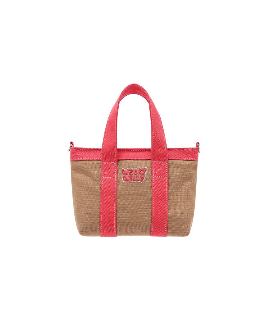 Wacky Willy Canvas Mini Tote Bag Pink
