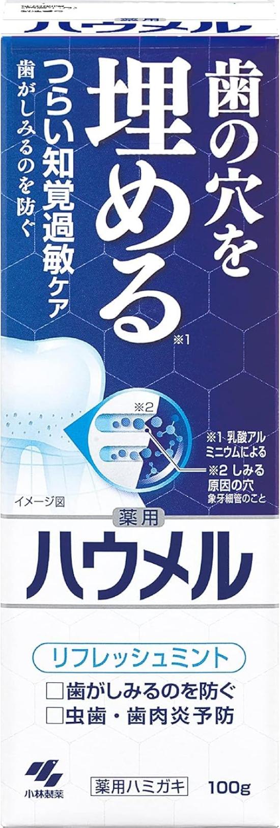 

Haumel Sensitive Toothpaste, Medicated Toothpaste, 100g, Fills holes in teeth, Kobayashi Pharmaceutical [Quasi-drug], 1 piece