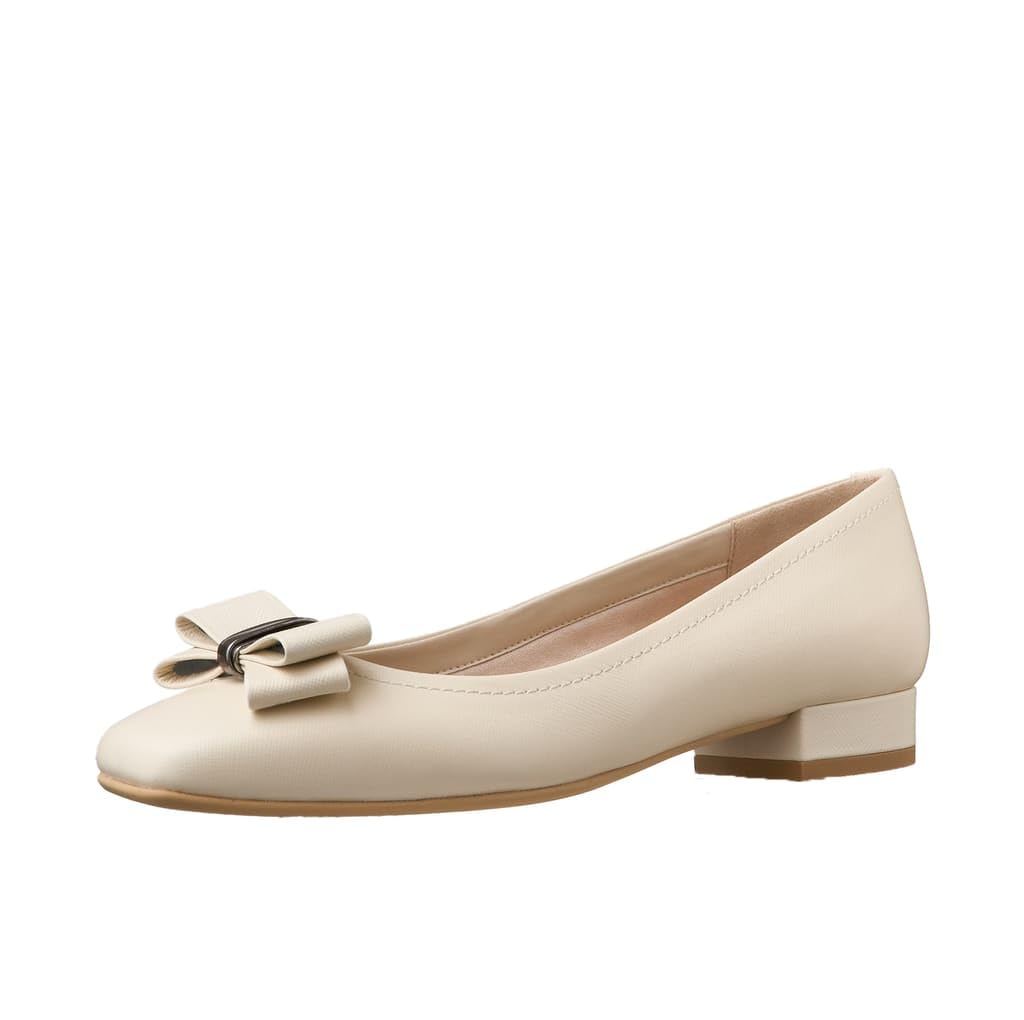 

Diana Wellfit Low-Heel Flats, Made in Japan, White/Ivory, Size 23.5cm, 116335600011