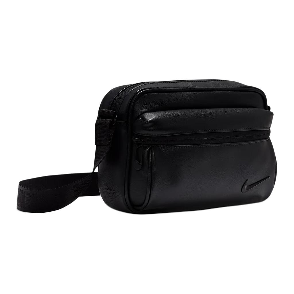 Nike Heritage Polyurethane PU Shoulder Bag Unisex Black IB2528-010