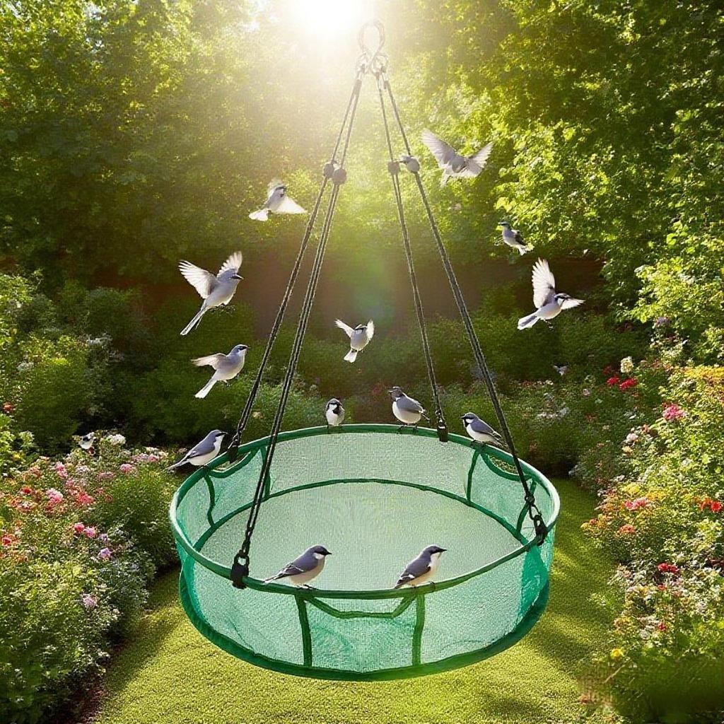 Bird Catcher Hanging Hoop Station Tray
