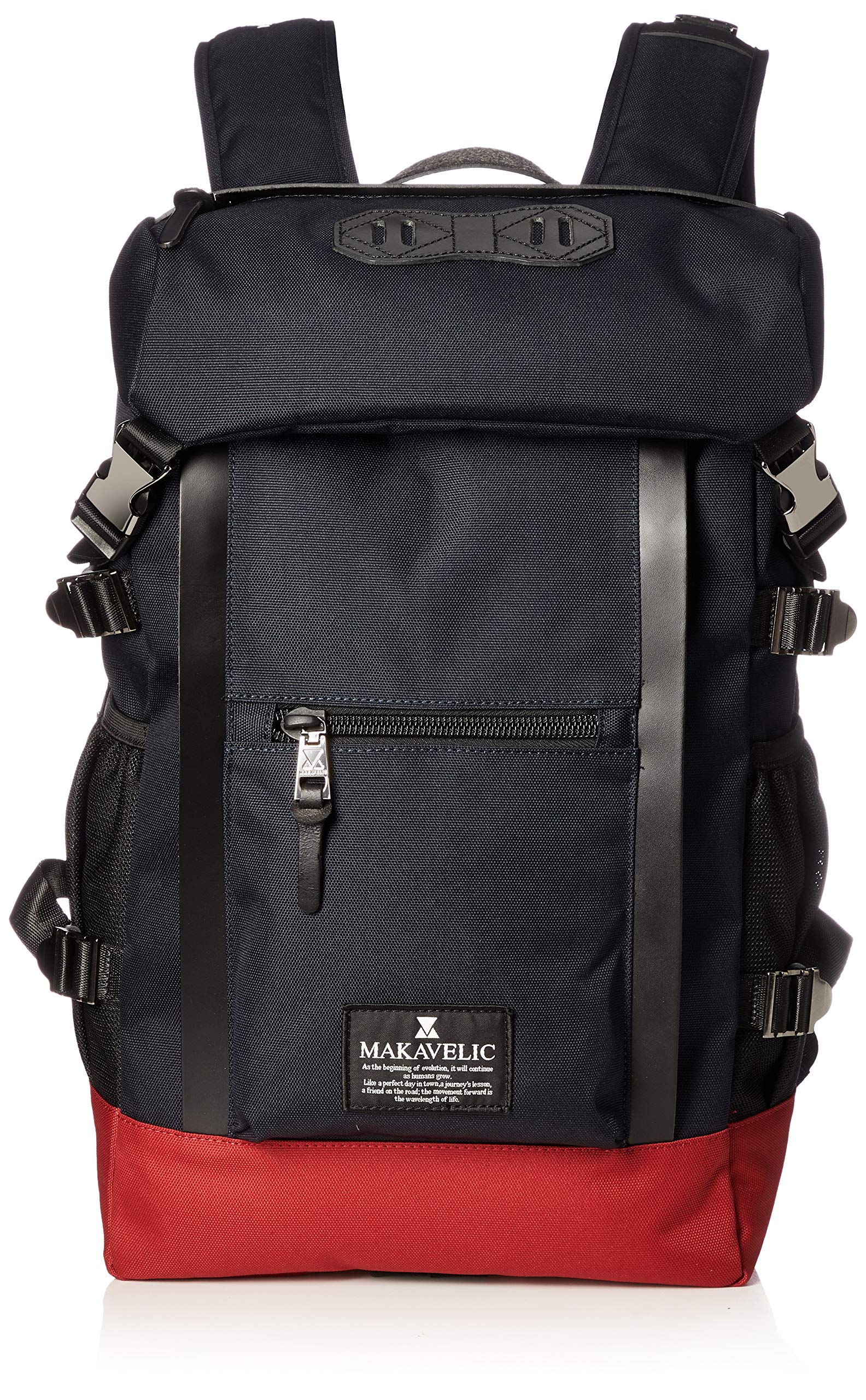 

[Макиавеллистский] Рюкзак с отделением для 13-дюймового ноутбука CHASE DOUBLE LINE BACKPACK 3106-10107 Рюкзак для мужчин, темно-синий/красный