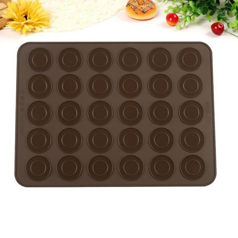 Ny 30 Håls Macaron Silikonform Bakplåt Hög Temperaturbeständighet Bakform 1 st