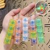 Four-key Transparent Light-up PC Decompression Keyboard Toy Keychain