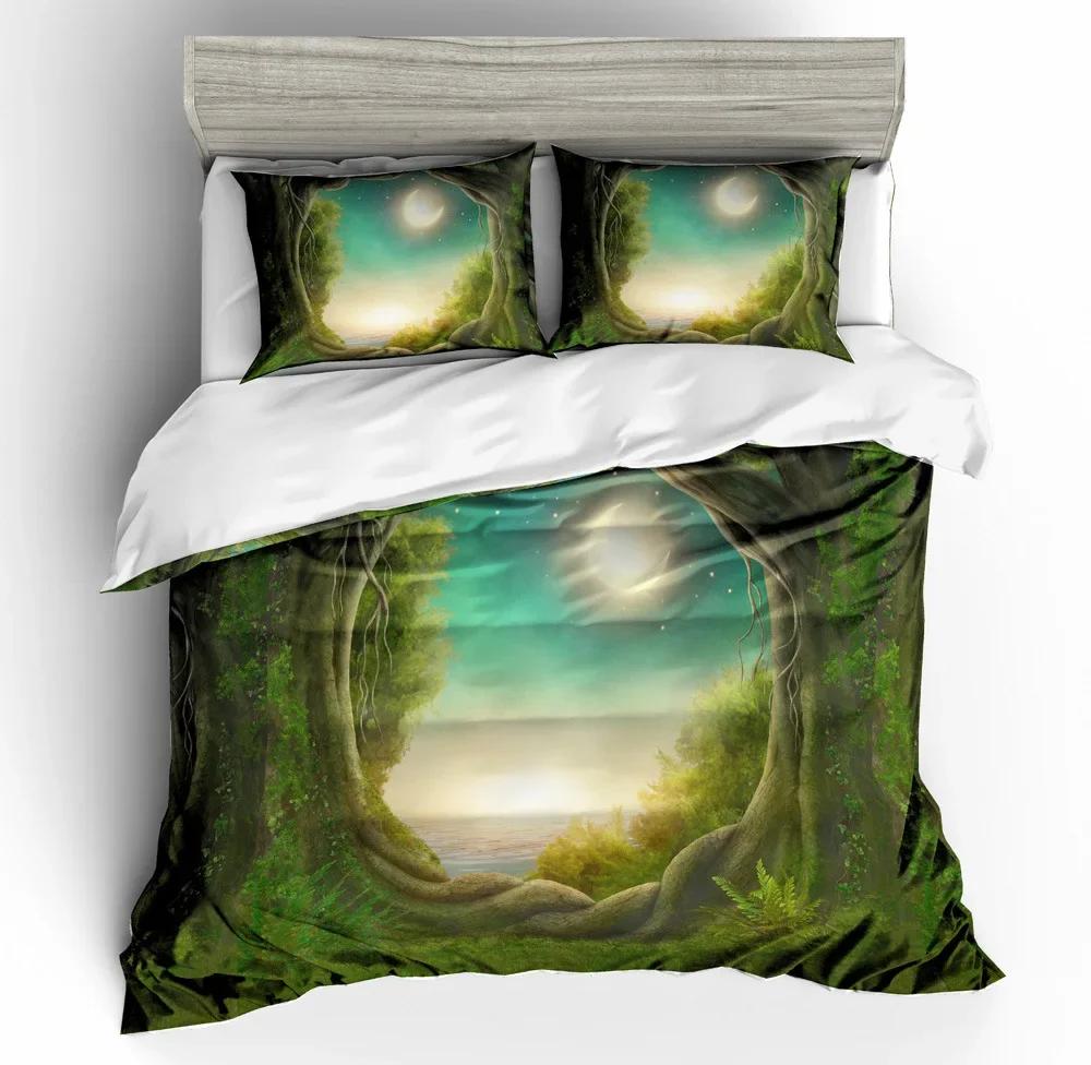 Comforter Pink Peach Blossom Microfiber Fabric Winter Spring Summer View Flower Pattern 2-3 Piece 3D