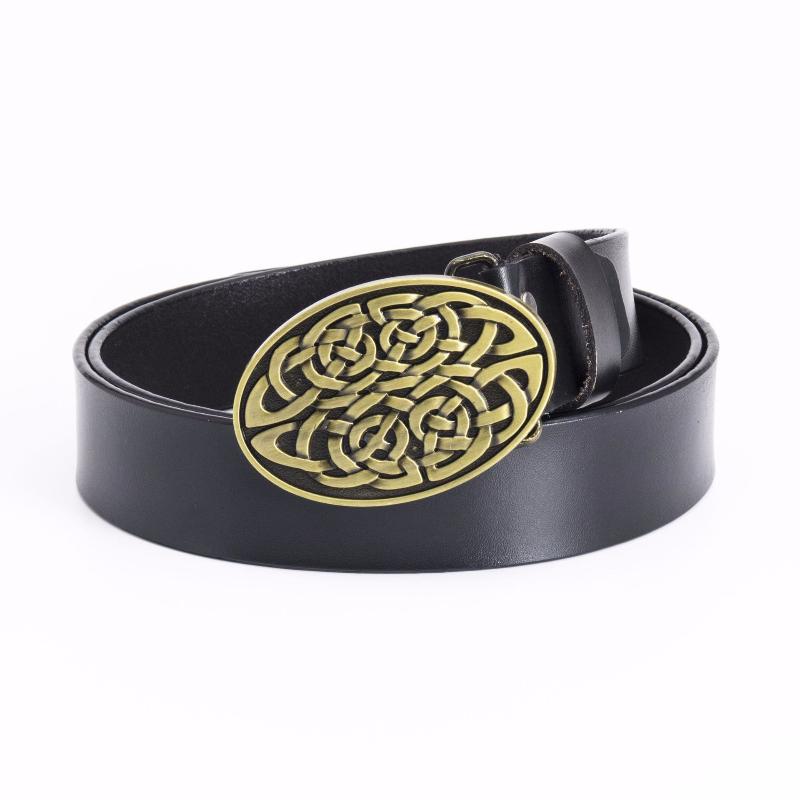 Fashion New Men's Belt Retro Whole Cowhide Smooth Buckle Belt Men's Waist Belt