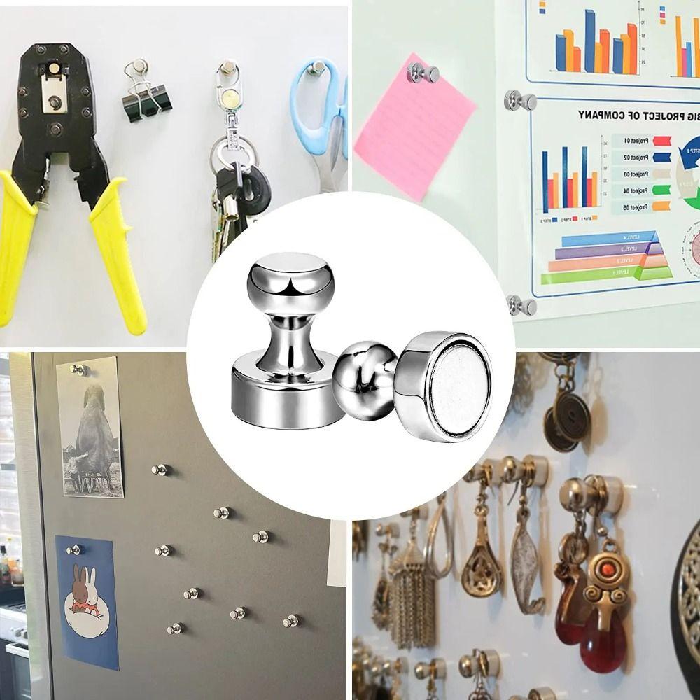 10Pcs Durable Magnetic Push Pins Sturdy Sucker Thumbtack Multiuse Small Neodymium Magnets  Office