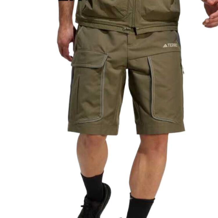 

Adidas Terrex SS25 Стильные Простые Красивые Однотонные Спортивные Шорты Мужские Шорты Оливково-Зеленые JD3487 S