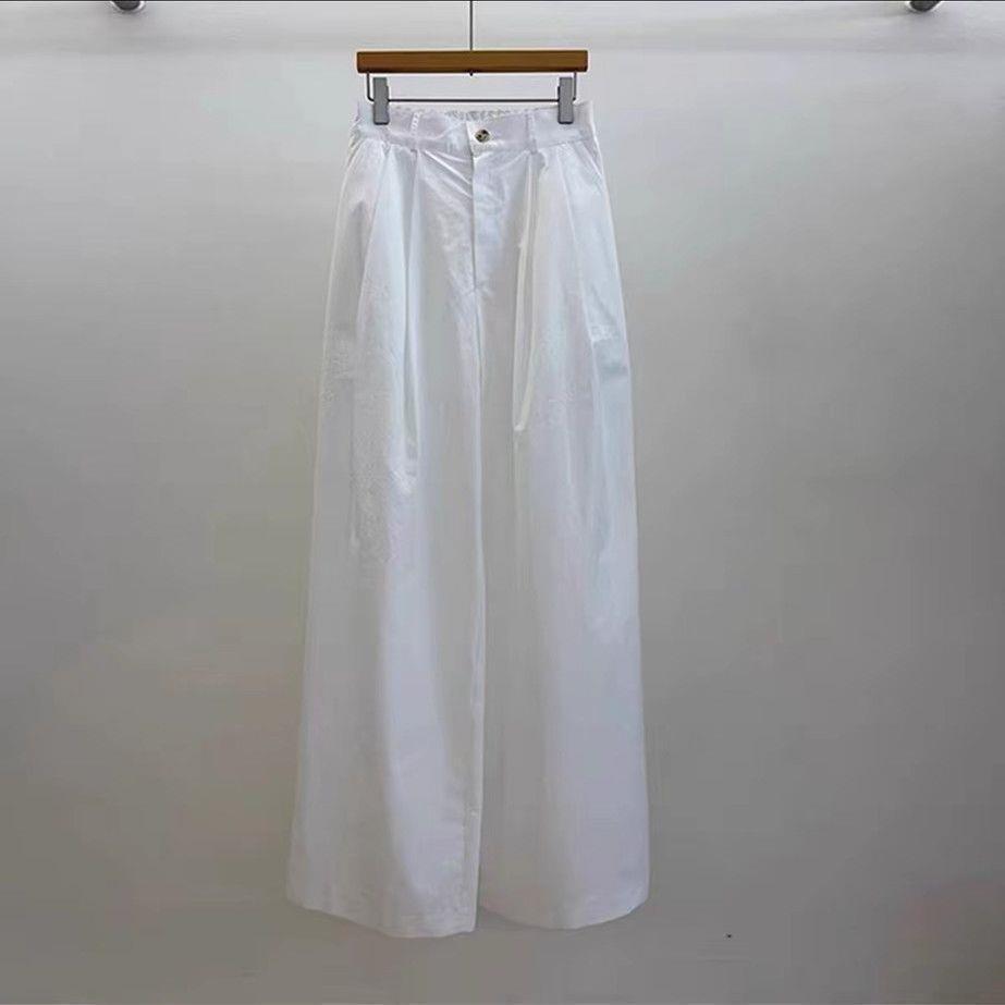 

2026 Spring High-Waisted Straight-Leg Women s Black Casual Loose Slimming Long Pants L 109-117 lbs