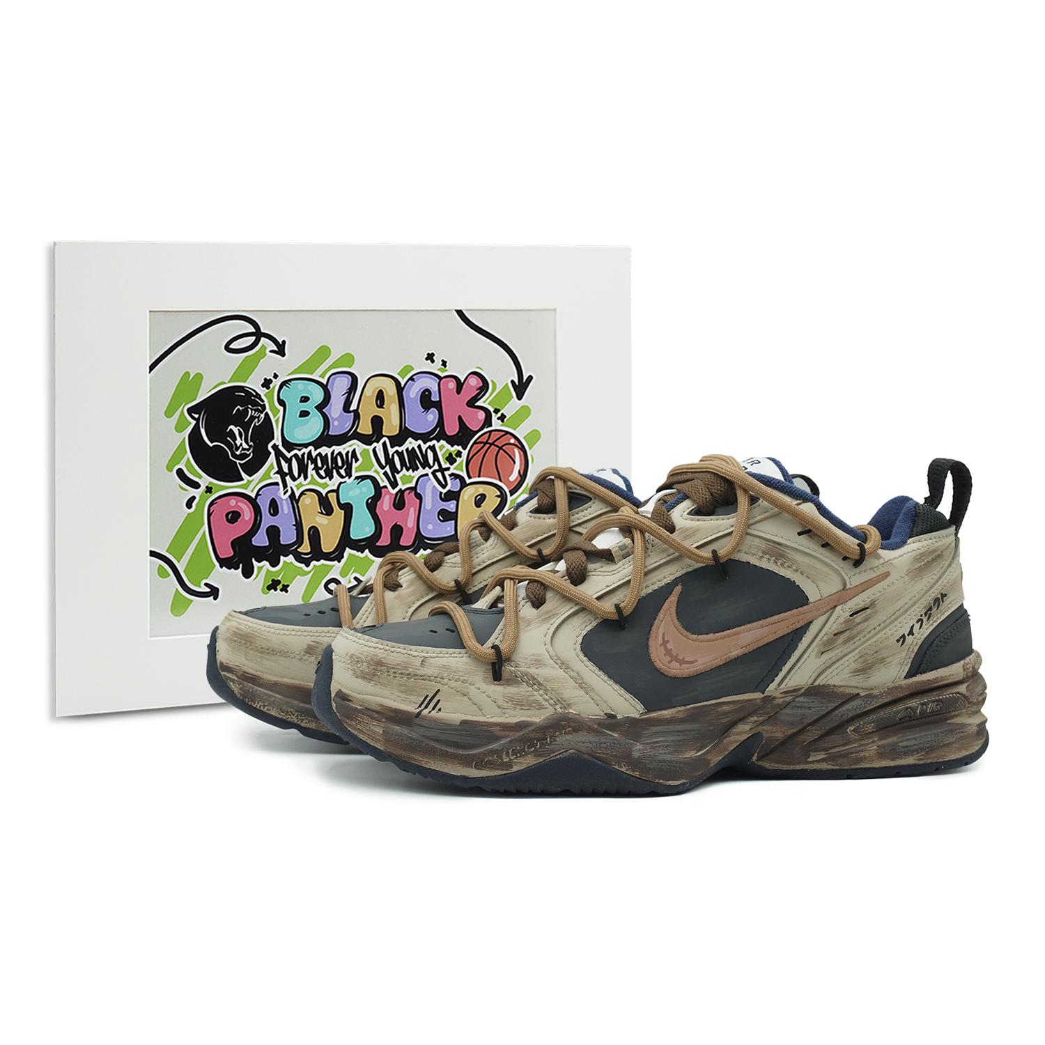 

Nike Air Monarch 4 Leather Slip Resistant, Abrasion Resistant, Height Increasing Low top Chunky Sneakers Unisex 415445-102(Team108-) 40.5