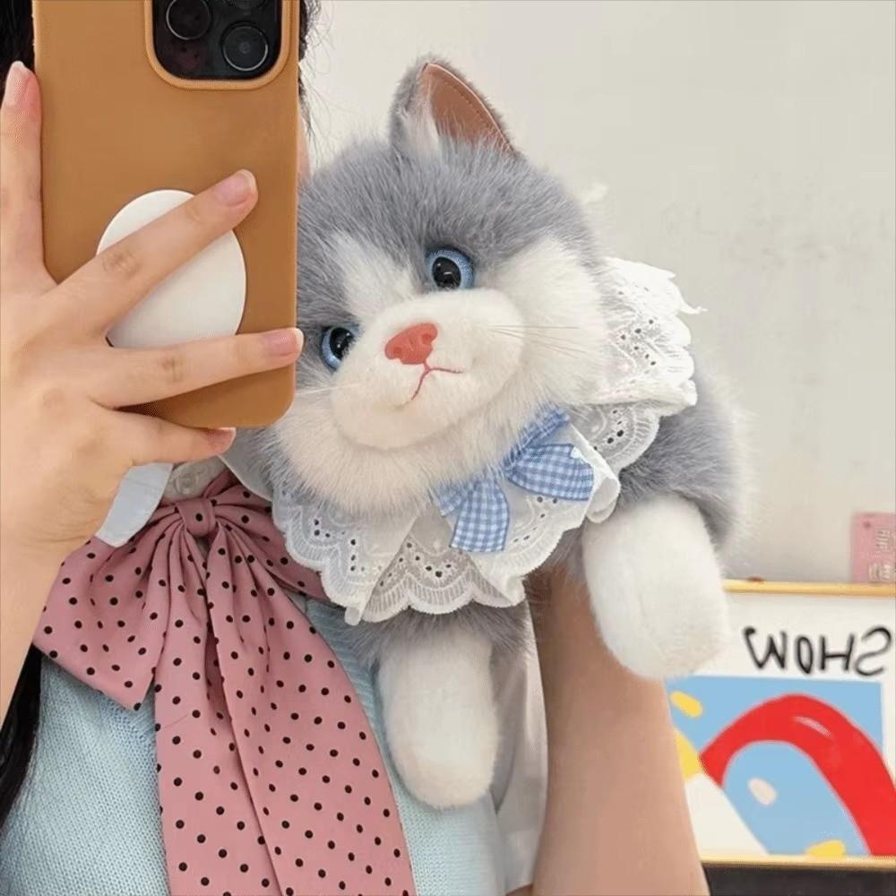Fluffy Stuffed Cat Doll Ragdoll Cat Simulated Kitten Model Birthday Gifts Plush Cat Doll Girls