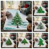 House Entrance Carpet Home Door Mat Living Room Bath Foot Bathroom Non-slip Water Absorption Rugs Bath Merry Christmas Winter