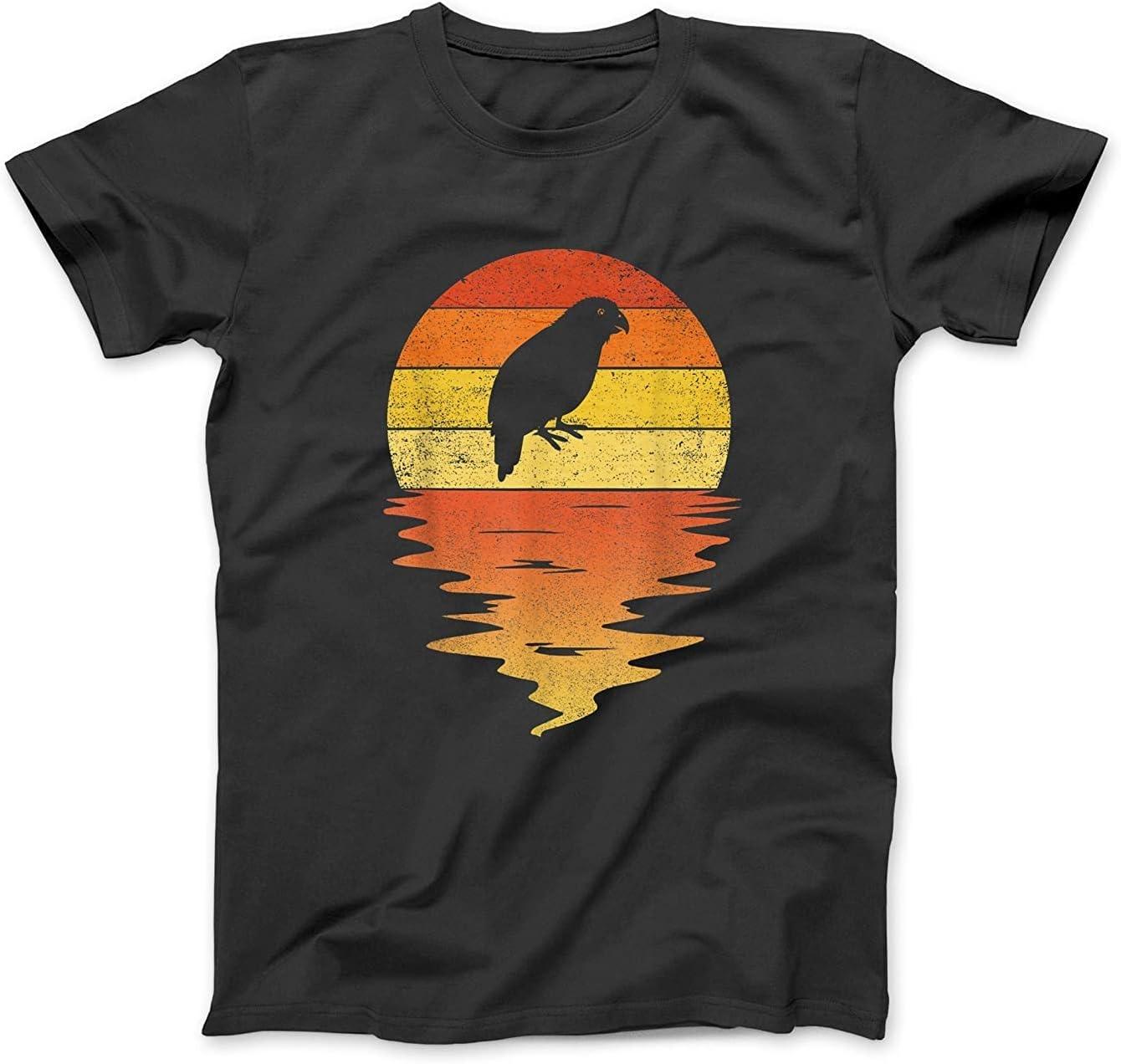 Футболка Какапо Ретро Закат 70-х Винтажная Футболка Какапо NVY Мужская Женская Унисекс Майка Худи Лонгслив S