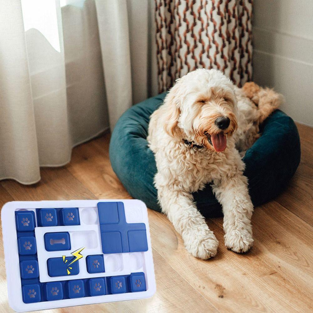 Sound-producing Dog Toys Slow Feeder with Non-slip Mat Nontoxic Dog Puzzle Toys Plastic BPA Free Interactive Dog Toys Puppy