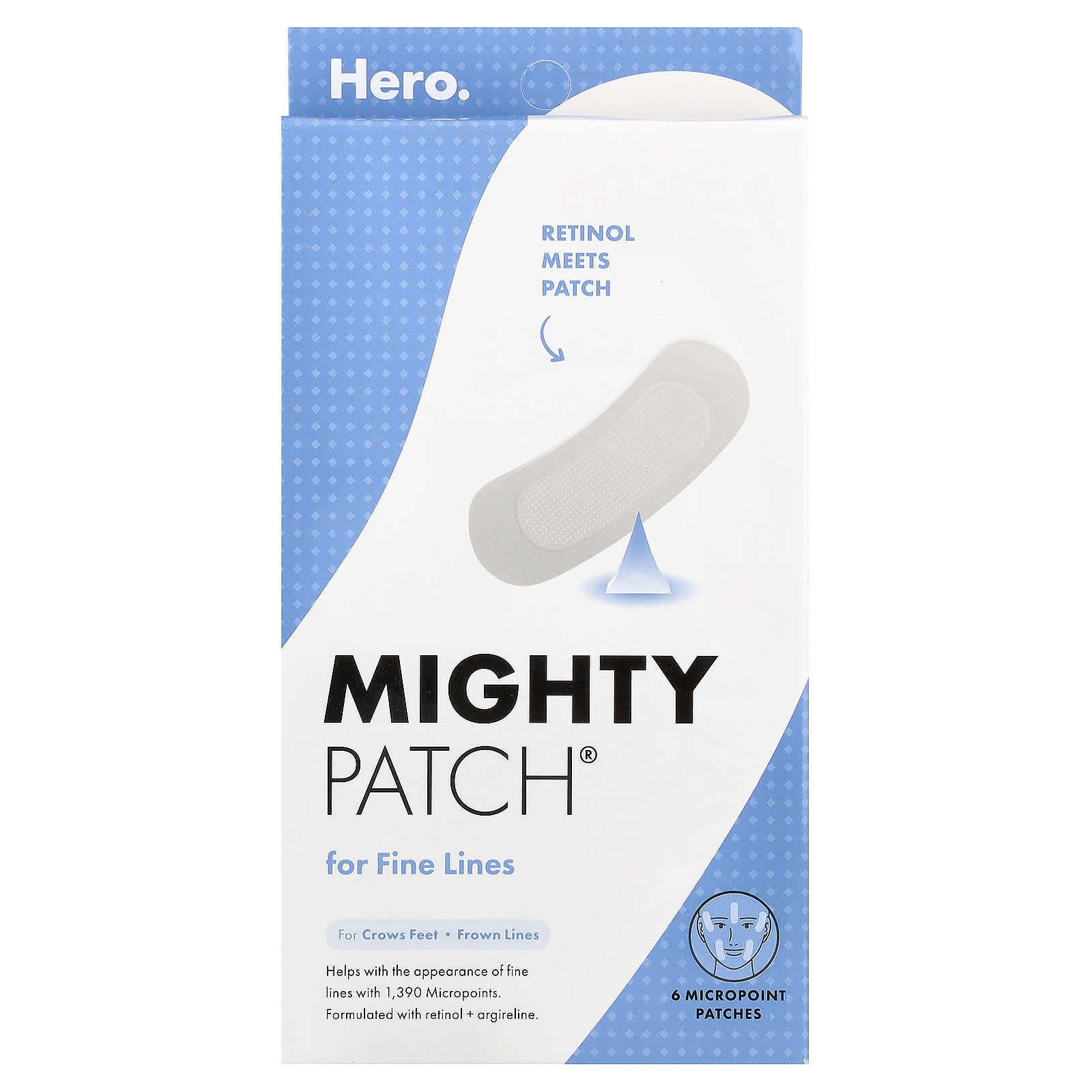 

Hero Cosmetics, Mighty Patch®, for Fine Wrinkles, 6 Micropoint Patches