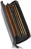 Long Wallet Italian Carbon Leather X [Eredita] Men's - (Black Gold)