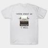 Asian Size Men Black Print T-shirt Write About Us No-Cut Print Cotton Tshirt