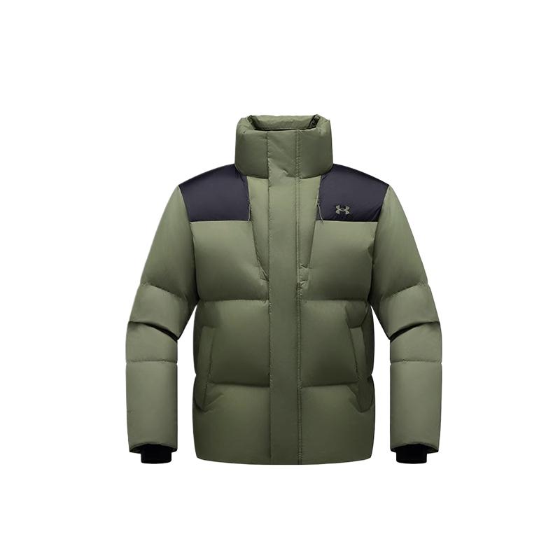 

Under Armour Warm Windproof Cold Resistant Soft Down Jacket Men Jacket Light-Army-Green 14411143-GRE S