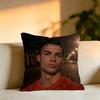Football Star Ronaldo Square DoubleSided printed Pillow Case Bedroom Bedside Pillow Sofa Cushion Cover