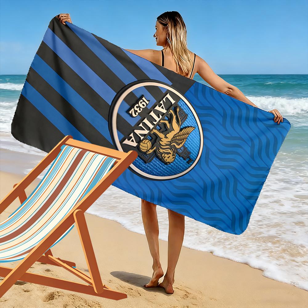 LATINA 1932 Lion Emblem Design Beach towel quick-drying for travel outdoor sports jogging beach and swimming
