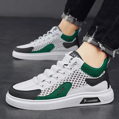 Big Net High-top Board Shoes Men's Summer Men's Shoes Hollow Breathable Casual Shoes Young and Young Students