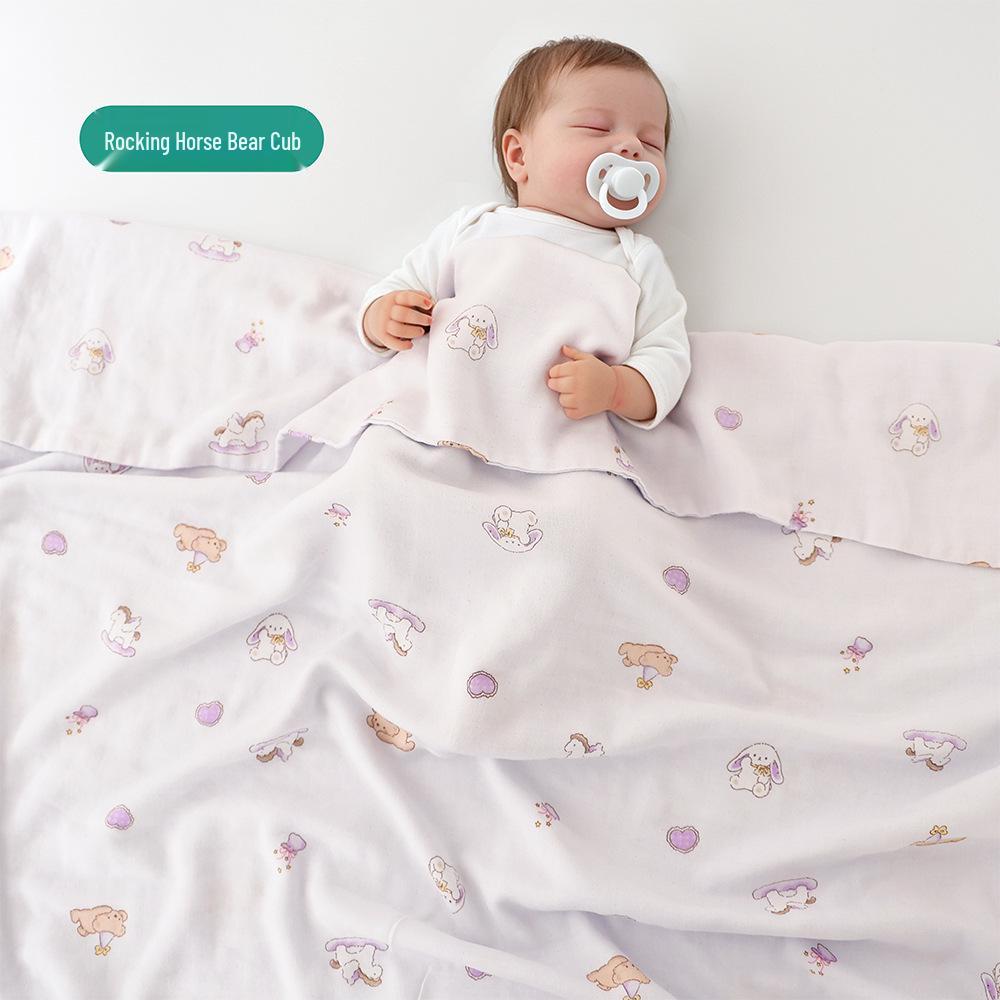 Newborn All-Season Bamboo Cotton Gauze Blanket - Breathable & Soft for Children 110*100 cm