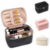 Large Capacity PU Makeup Bag Waterproof PU Cosmetic Bag With Handle Divider Handheld Women Toiletry Bag Toiletry Storage