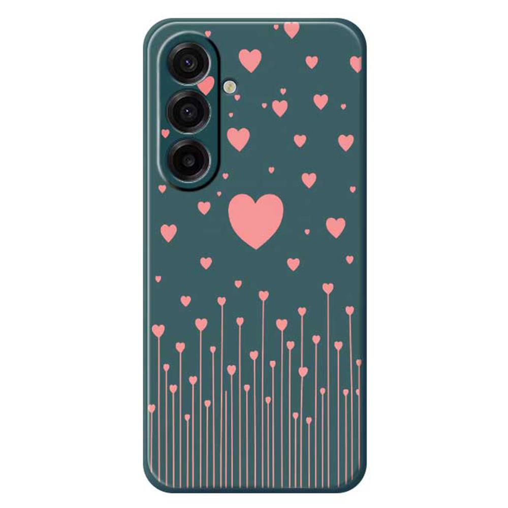 For Samsung Galaxy A17 5G Case Pink Love Pattern Printing Straight Edge TPU Phone Back Cover