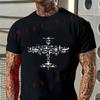 Men T-Shirt Airplane Print Graphic Motorcycle Cotton O-neck Short Sleeve T Shirt Hip Hop Stree