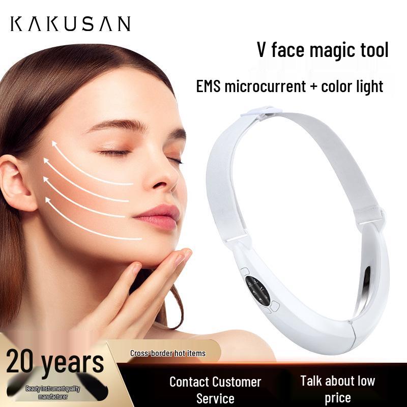 Smart EMS Vibration Massage Facial Slimming Device for Nasolabial Fold Shaping and Chin Contouring