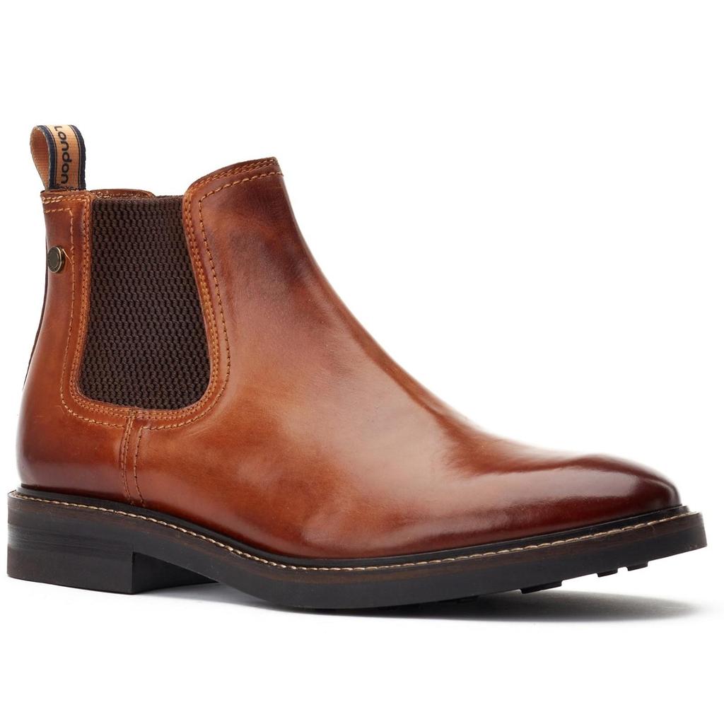 BASE LONDON Mens Portland Leather Chelsea Boots