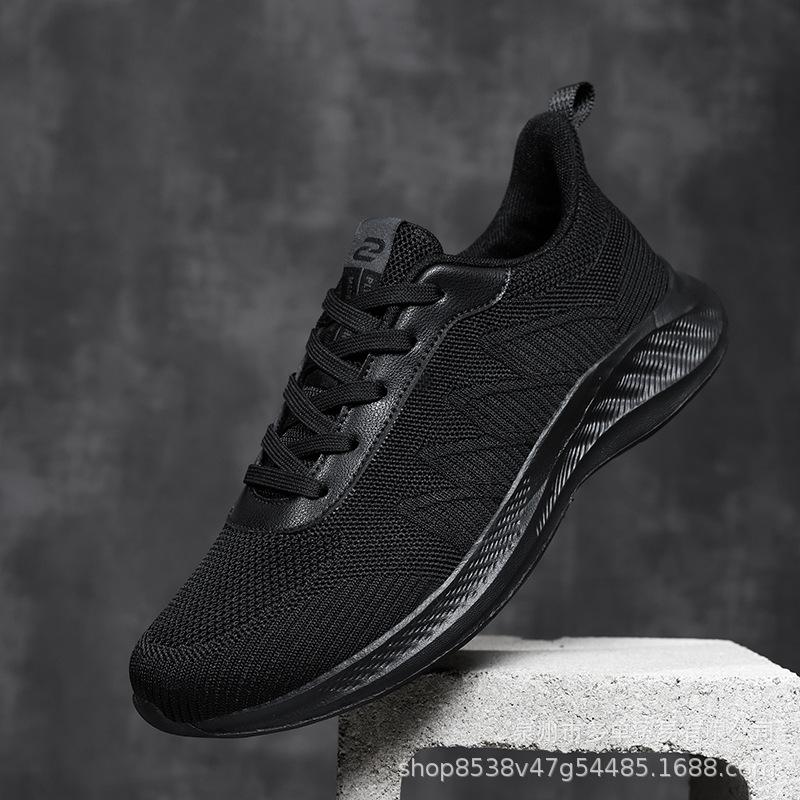 New Wide-foot Mesh Fly-woven Sports Shoes with Fat Feet and Wide Casual Non-slip and Wear-resistant Comfortable Running Shoes