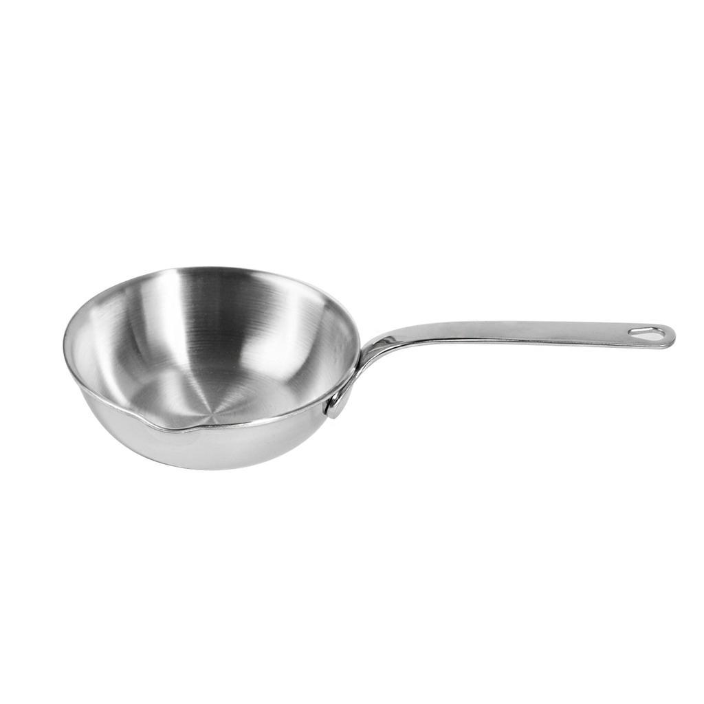 IMEEA Frying Mini Lunch Fried with Stainless Induction Dishwasher Cookware Pan, Pot, Box, Breakfast, Egg, Lightweight, 13cm, Three-Layered, Spout,