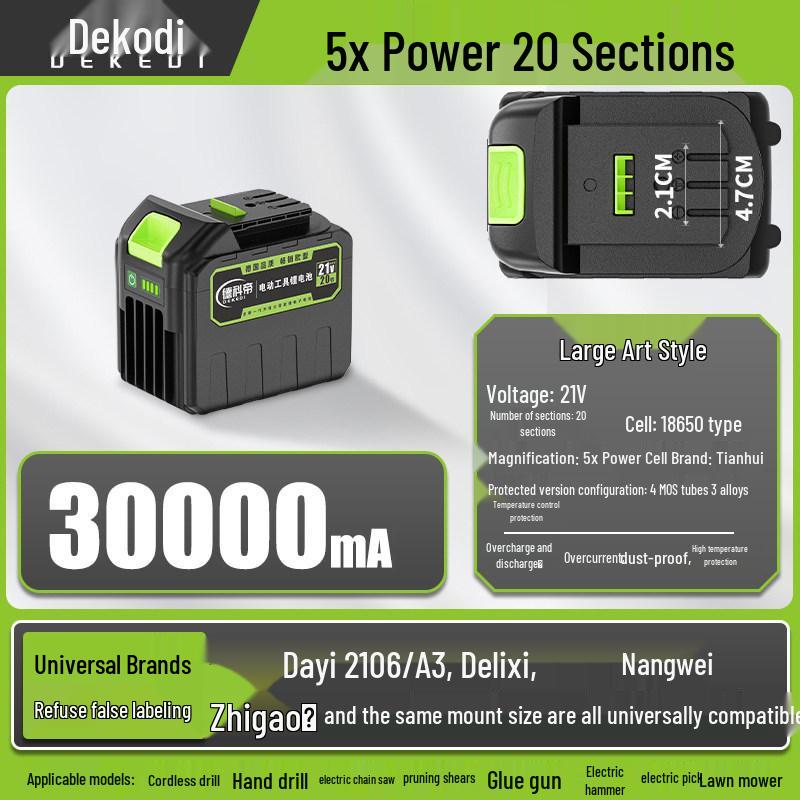 Universal Lithium-Powered Electric Tool Set: Angle Grinder, Impact Drill, Chainsaw, Cutting Machine, Wrench, Air Gun, Hammer.