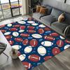 2025 Rugbyfeld Rugby American Football Cartoon Teppich für Wohnzimmer Schlafzimmer Zuhause Sofa Dekoration, Teppich rutschfeste Fußmatte