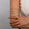 Metal Wide Open Bangle Multi Style Flower Bracelet Stylish Opening Arm Bracelet  Hand Jewelry